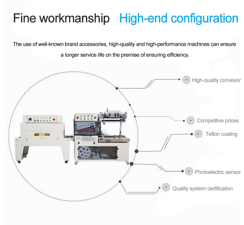 Small Shrink Wrapping Machine Hot Selling POF Plastic Film Automatic L Sealer Heat Shrink Wrapping Packer for Small Box Production Line